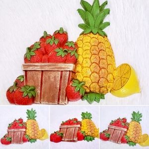 Vintage dart pineapple strawberry basket wall deco